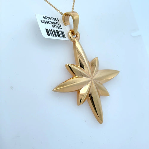 14k Yellow Gold North Star Pendant ,28.0gm, S108218