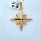 14k Yellow Gold North Star Pendant ,28.0gm, S108218