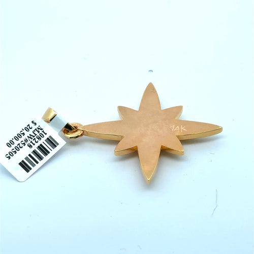 14k Yellow Gold North Star Pendant ,28.0gm, S108218