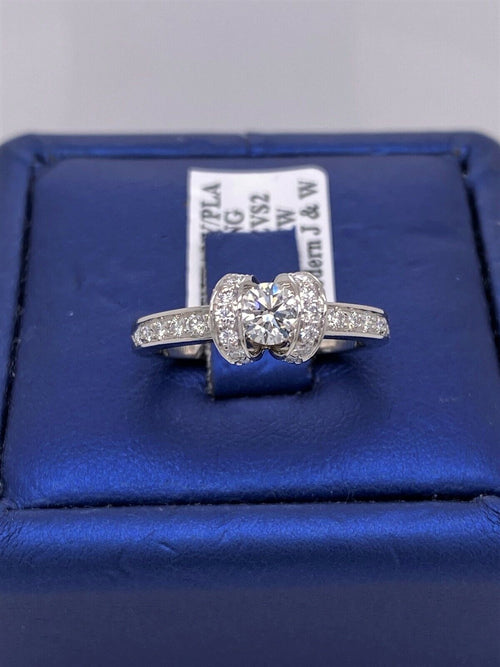 Tiffany & Co. Platinum 1.00 CT Diamond Engagement Ring E-Color, VS2-Clarity