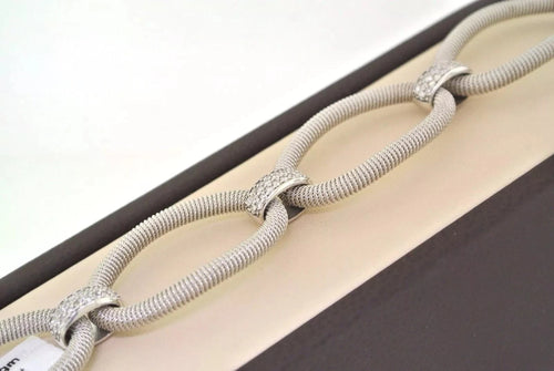 Fancy 1.40 C.T.W Diamond Ladies 18k White Gold Bracelet 27gm, 7", S13321