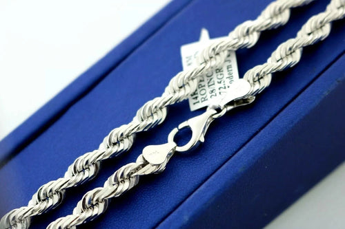 14k White Gold Rope Chain Necklace, 72.5gm, 5.8mm, 28", S104958