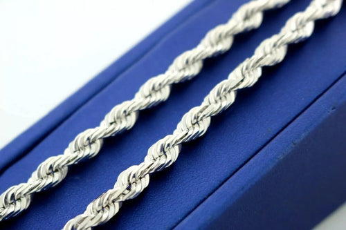 14k White Gold Rope Chain Necklace, 72.5gm, 5.8mm, 28", S104958