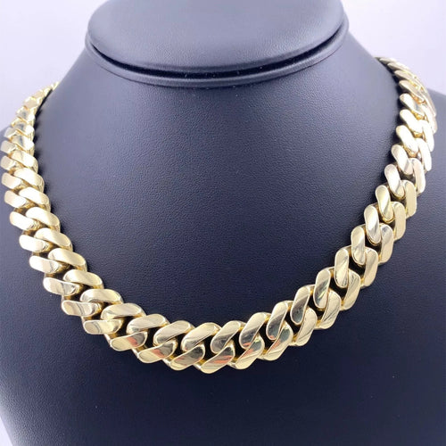10k Yellow Gold Miami Cuban Link Chain necklace, 22", 194.5g, 12mm, S106643