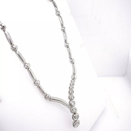 18k White Gold 1.00 Ct Diamond LAdies Necklace, 23.9gm, S105705
