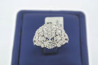 Fancy 18K White Gold 2.00 CT Baguette & Round Cut Diamond Ring, 7.1gm
