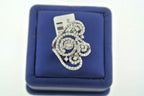 Fancy 18k White Gold 2.00CT Baguette & Round Cut Diamond Ladies Ring