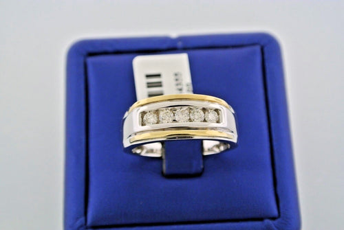 10k Two Tone Gold 0.75 CT Diamond Men's Band, 7.2gm, Size 10