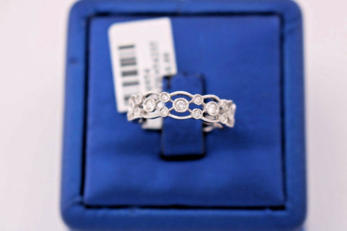 14k White Gold 0.50 CT Diamond Ladies Band, 2.4gm, Size 6.5