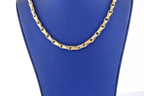 14k Two Tone Gold Fancy Men's Chain Necklace, 26", 76.7gm, S104305