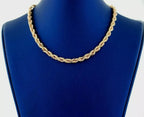 14k Rose Gold Men's Rope Chain Necklace, 52gm, 4.5mm, 28", S104951