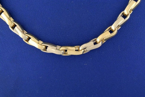 14k Two Tone Gold Fancy Men's Chain Necklace, 26", 76.7gm, S104305
