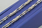 Fancy Men's 14k White Gold Chain Necklace, 47.8gm, 26 Inches, S104511