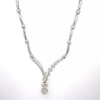18k White Gold 1.00 Ct Diamond LAdies Necklace, 23.9gm, S105705