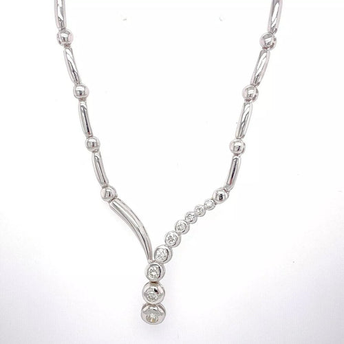 18k White Gold 1.00 Ct Diamond LAdies Necklace, 23.9gm, S105705