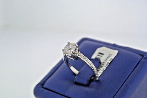 18k White Gold 1.50 CT Diamond Engagement Ring, 4.4gm, Size 5.5