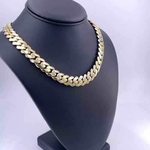 10k Yellow Gold Miami Cuban Link Chain necklace, 22", 194.5g, 12mm, S106643