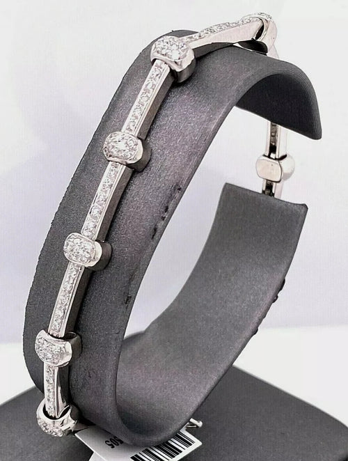 18k White Gold 1.50 CT Diamond Bracelet, 22.2gm, 7.5", S105710