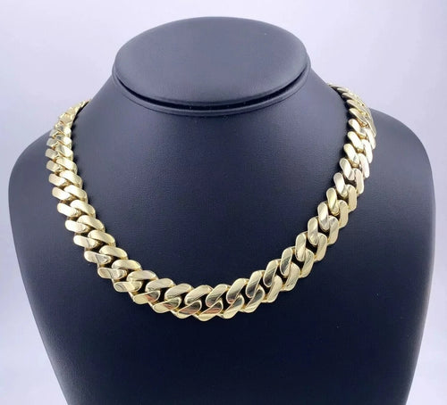 10k Yellow Gold Miami Cuban Link Chain necklace, 22", 194.5g, 12mm, S106643