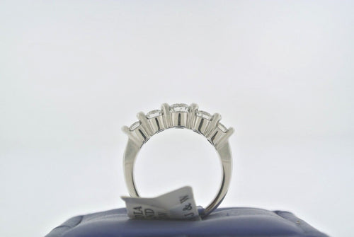 SOLID 14K WHITE GOLD 0.85 CT ROUND CUT DIAMONDS LADIES RING SIZE 7