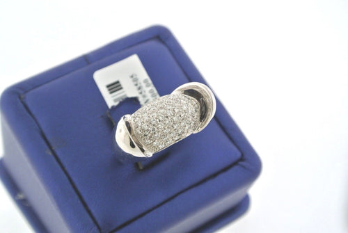 Leva 18k White Gold 0.67 CT Diamond Ring, 15.6gm, Size 7.5
