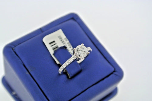 18k White Gold 1.50 CT Diamond Engagement Ring, 4.4gm, Size 5.5