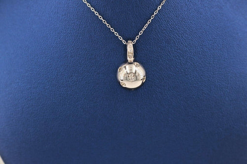14k White Gold 0.50 CT Diamond Pendant Necklace, 4gm, S105081