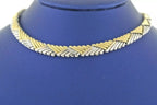 Fancy 18k Two-Tone Gold Necklace, 24.6gm, 16 Inches, S103204