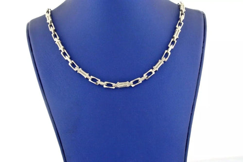 Fancy Men's 14k White Gold Chain Necklace, 47.8gm, 26 Inches, S104511