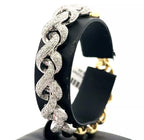 Synthesis 18K Yellow & White Gold, 2.85 Ct diamond Estate Bracelet, 47g S107988