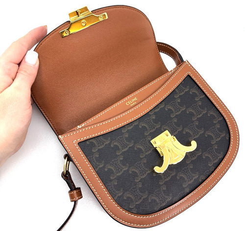 Celine Leather Triomphe Teen Buzas Shoulder Bag 110962BZ4