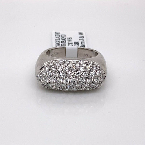 18k White Gold 3.00 CT Diamond Pave Ladies Band