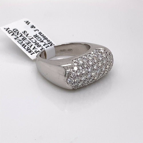 18k White Gold 3.00 CT Diamond Pave Ladies Band