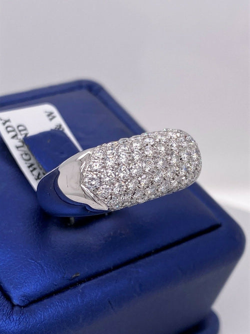 18k White Gold 3.00 CT Diamond Pave Ladies Band