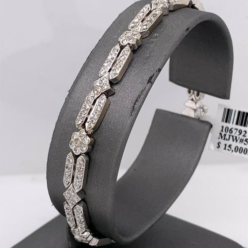 18k White Gold 2.00 CT Diamond Ladies Bracelet