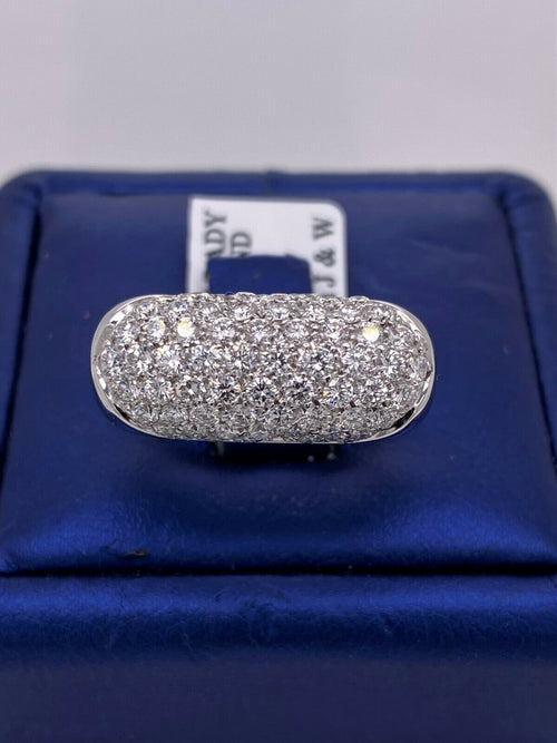 18k White Gold 3.00 CT Diamond Pave Ladies Band