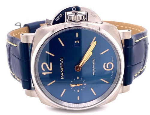 Panerai LUMINOR DUE Blue Dial Titanium 42mm PAM927