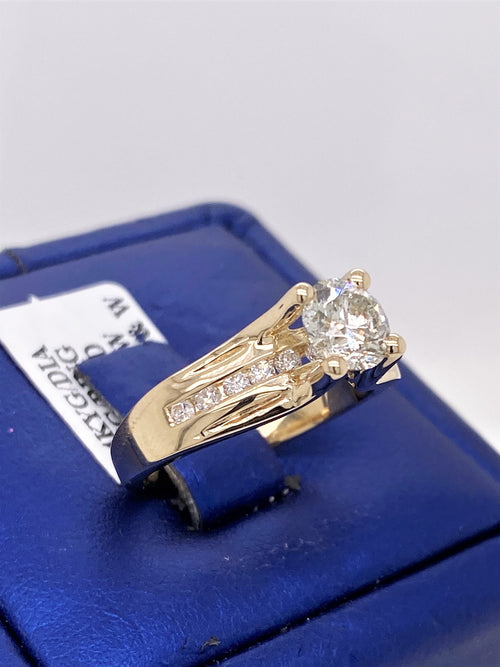 14k Yellow Gold 1.25 CT Diamond Engagement Ring