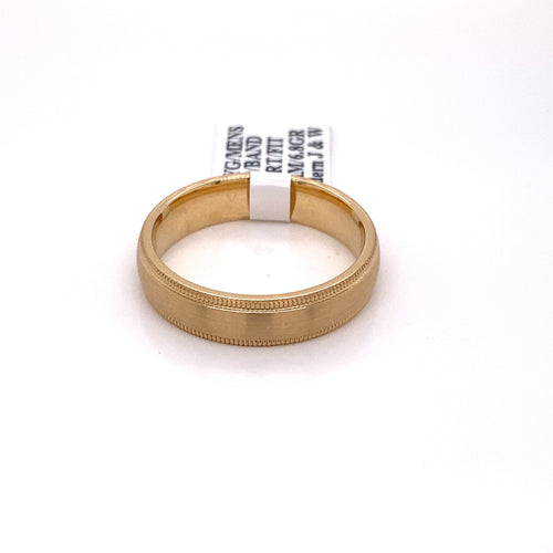 14k Yellow Gold Men's Comfort Fit Wedding Band