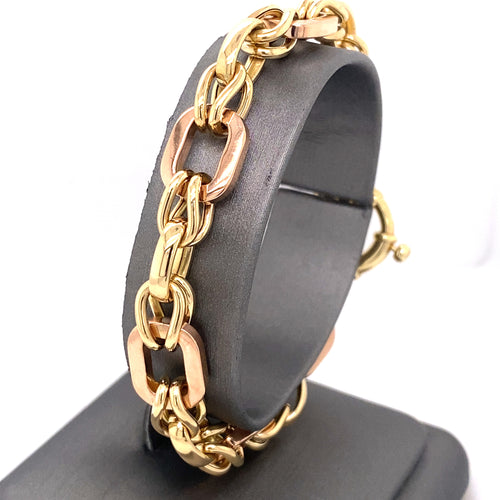 14k Two Tone Gold Fancy Ladies Bracelet