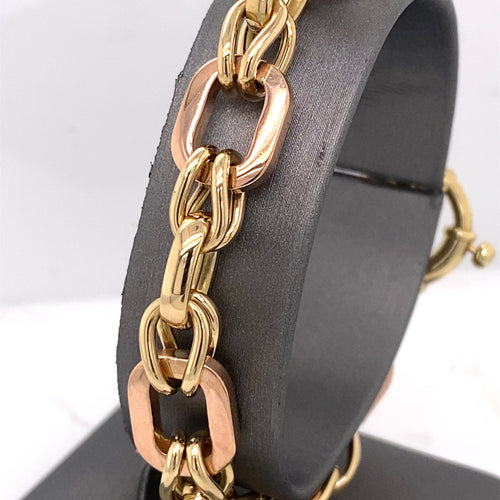 14k Two Tone Gold Fancy Ladies Bracelet