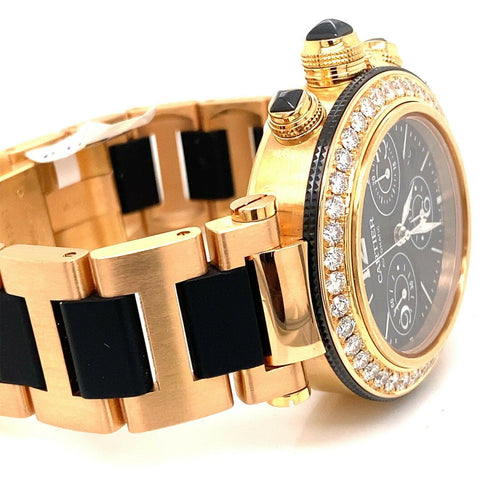 Cartier Pasha Seatimer 42 mm Chronograph 18k Pink Gold & Diamond MJ13000M WJ13000M