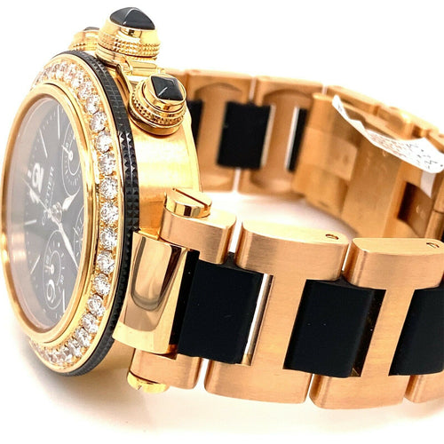 Cartier Pasha Seatimer 42 mm Chronograph 18k Pink Gold & Diamond MJ13000M WJ13000M