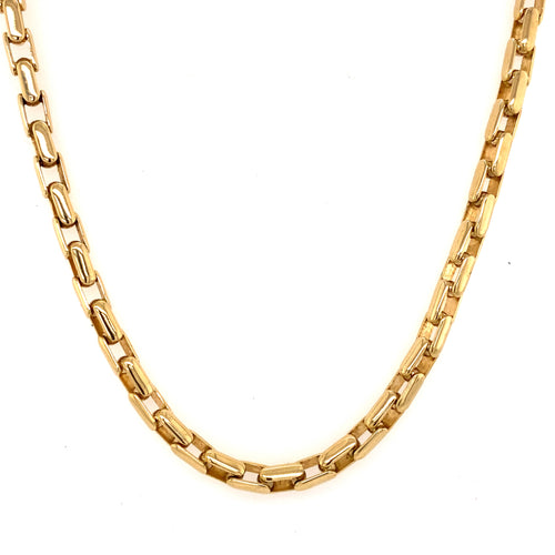 Sauro Designer 18k Yellow Gold Men's Chain Necklace