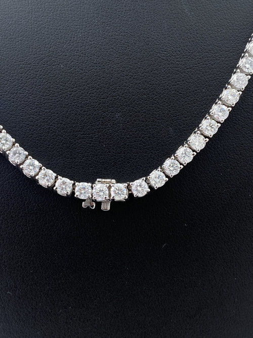 14k White Gold 24.00 CT Diamond Tennis Necklace