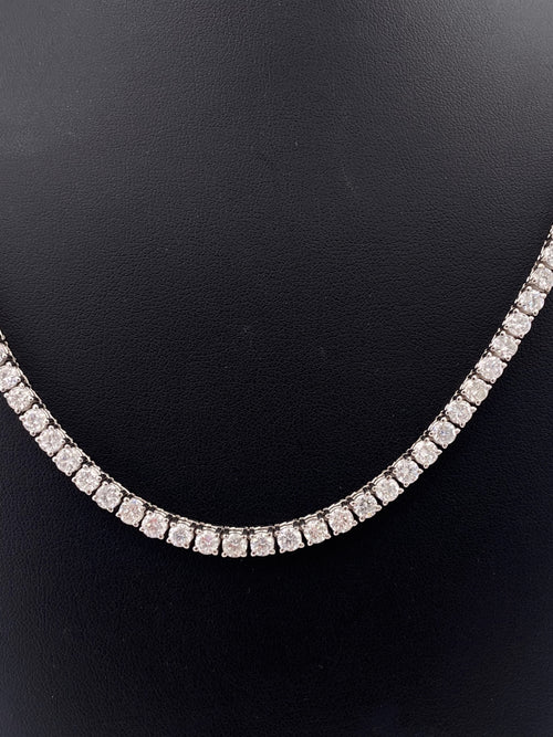 14k White Gold 24.00 CT Diamond Tennis Necklace