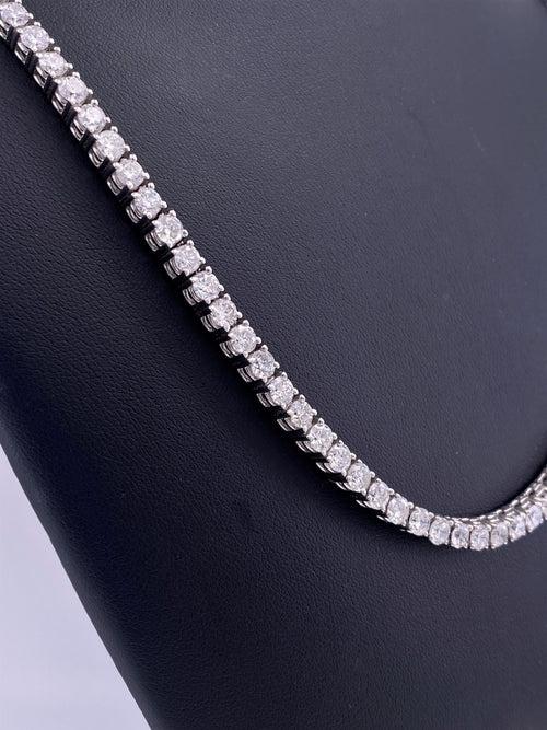 14k White Gold 24.00 CT Diamond Tennis Necklace