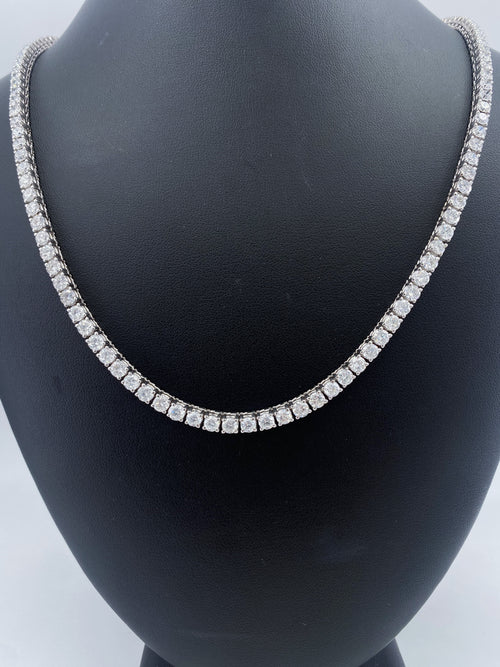 14k White Gold 24.00 CT Diamond Tennis Necklace