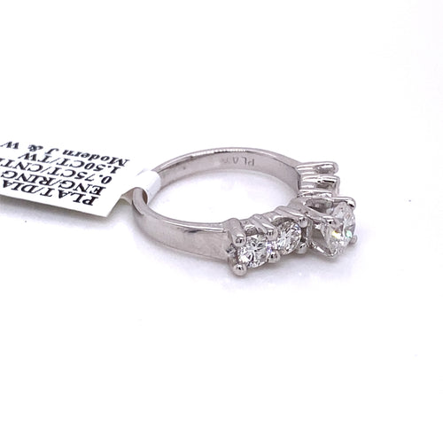Platinum 1.50 CT Diamond Engagement Ring