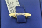18k Yellow & White Gold 0.25 CT Diamond Wedding Band